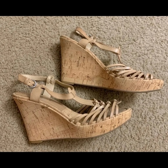 Womens Audrey Brooke Nude Wedges - Picture 5 of 5